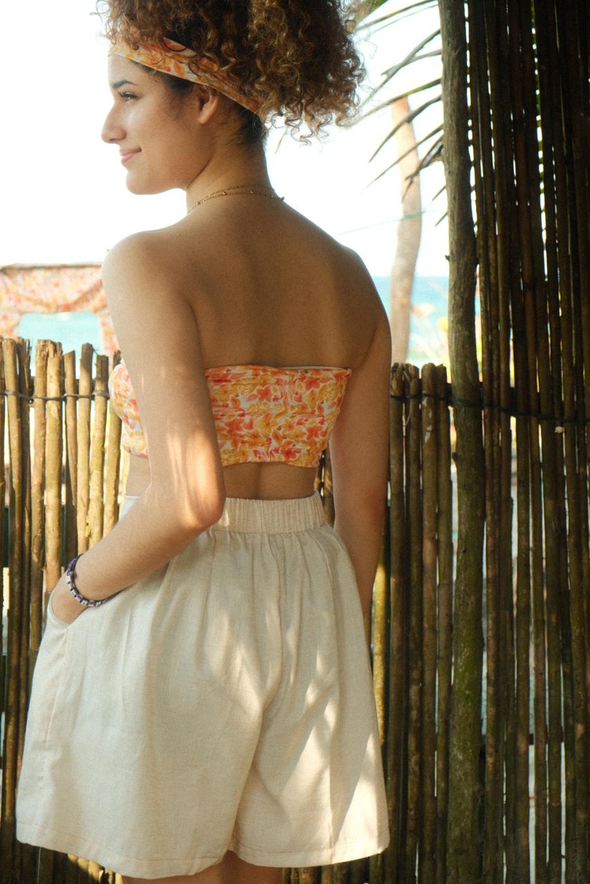BRISA TOP YELLOW PRINT