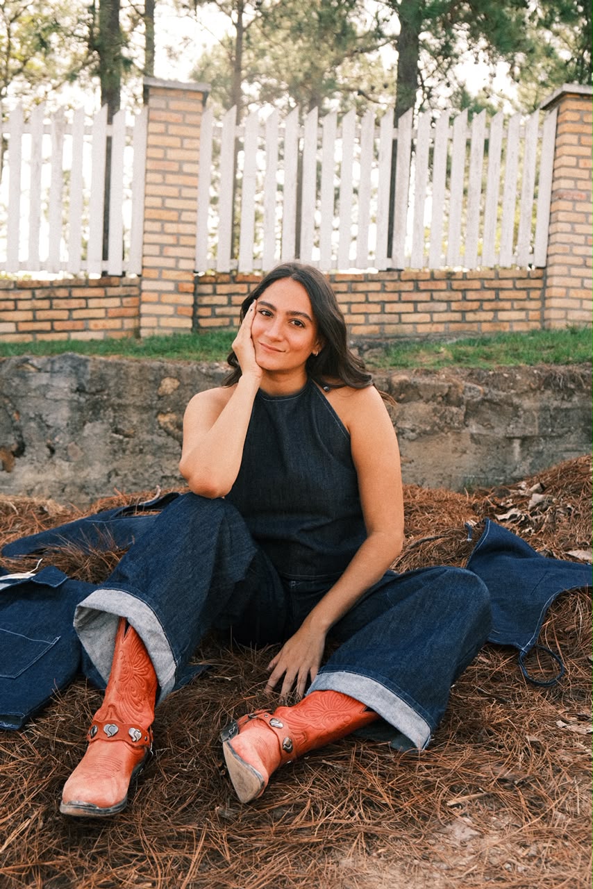 DARK DENIM WIDE LEG JEAN
