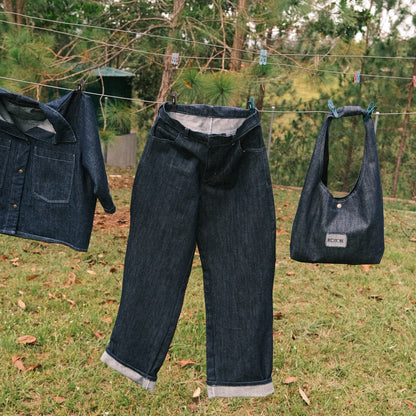 DARK DENIM WIDE LEG JEAN