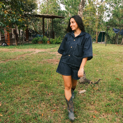 DARK DENIM SHORT