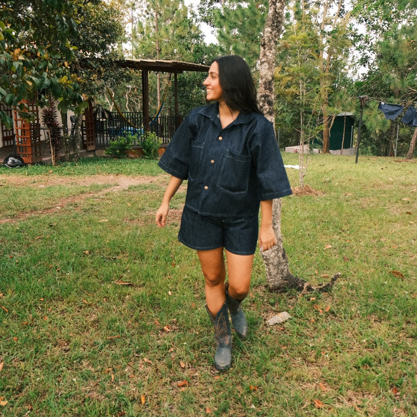 BOXY DENIM SHIRT
