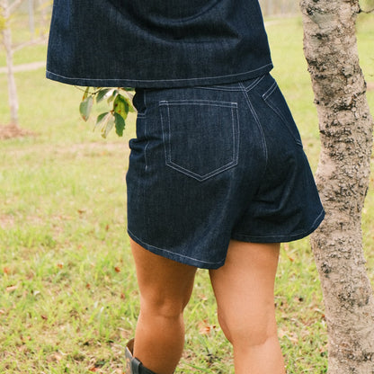 DARK DENIM SHORT
