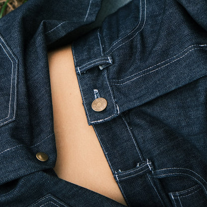 DARK DENIM WIDE LEG JEAN