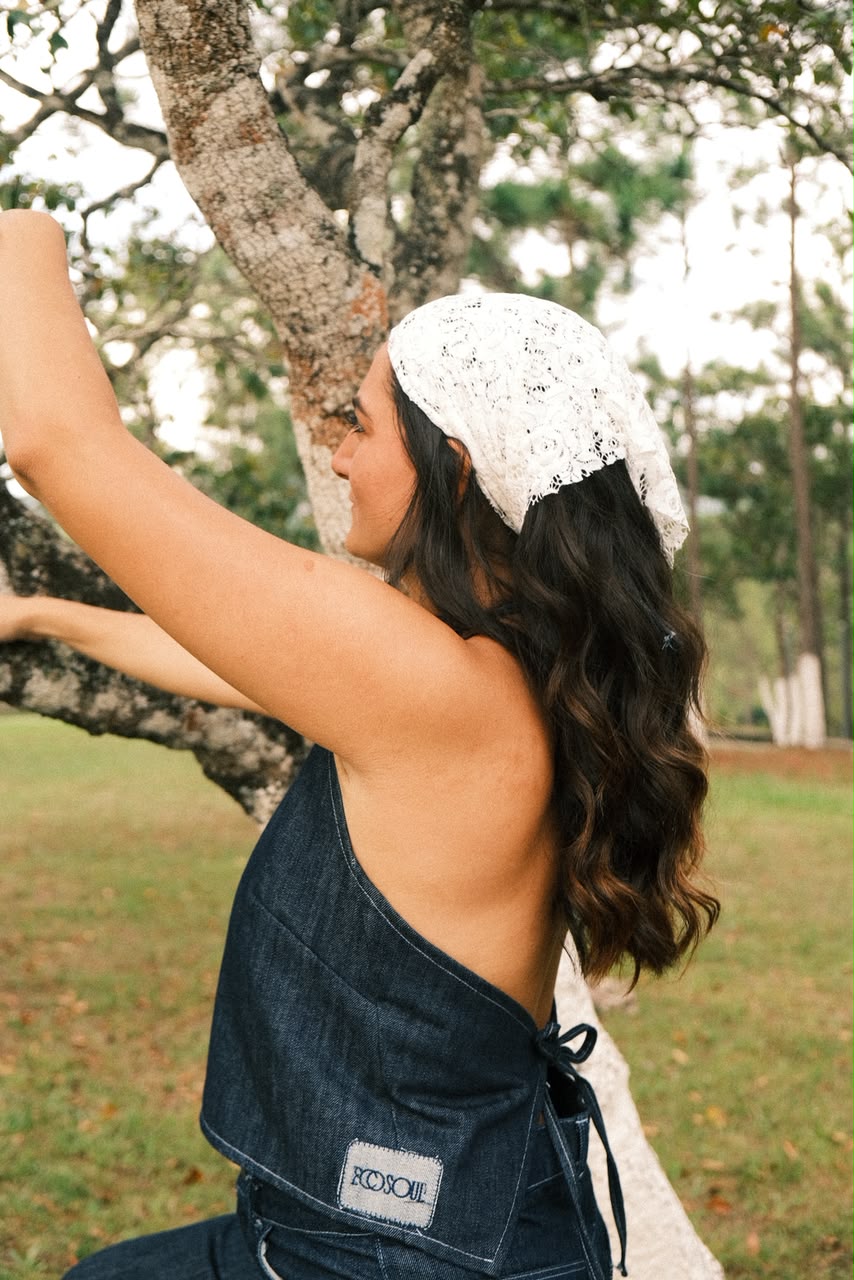 DENIM HALTER TOP