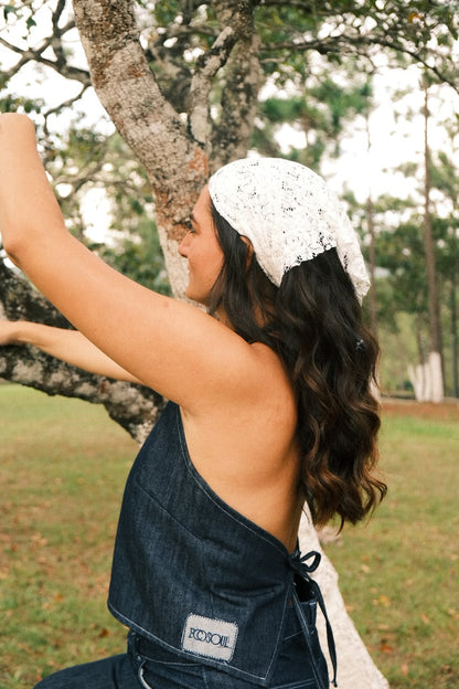DENIM HALTER TOP